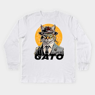 Cat (gatito) Kids Long Sleeve T-Shirt